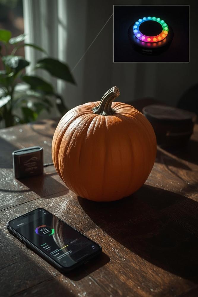 halloween kürbis diy led Smart-Color-Pumpkin mit NeoPixel-Ring