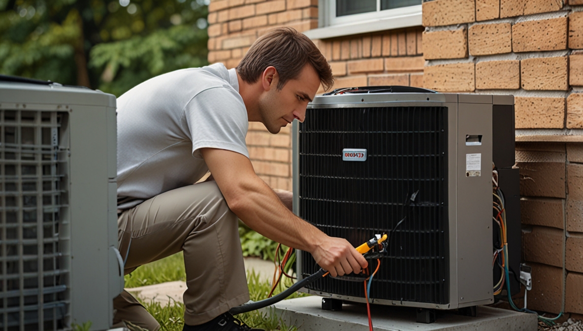 Installation einer Split-Klimaanlage am Haus – Außeneinheit montieren